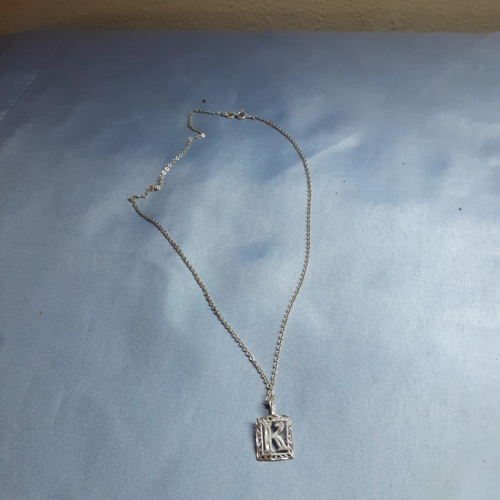 Sterling K necklace .marked 925